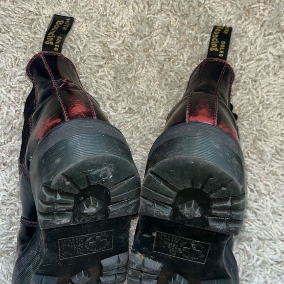 Dr. Martens Burgundy and Red Boots Men’s UK 3 US 4 (Women’s 5) EUC